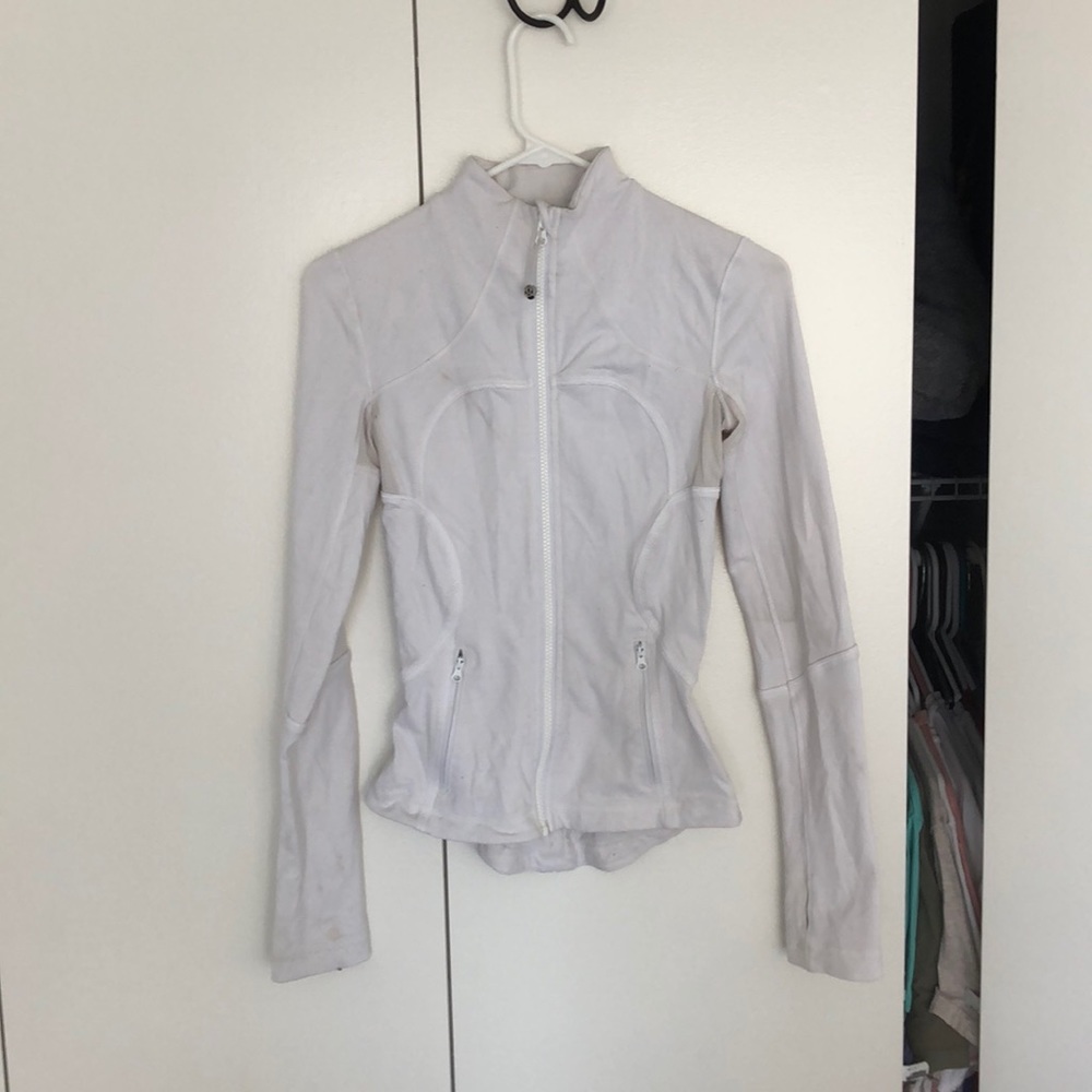 White lulu work out jacket